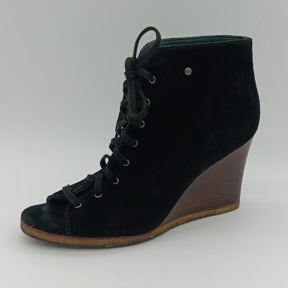 UGG Open-toe Lace-up Wedge Booties
